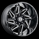 20x12 Vision 361 Spyder Gloss Black Milled Spoke 8x165.1 ET-51 CB125.2-1