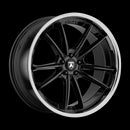 22X10.5 Asanti Black Delta Gloss Black Chrome Lip Wheel/Rim 5x120 ET35-1