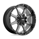 20X10 Moto Metal MO970 Gloss Grey Gloss Black Lip Wheel/Rim 5x127 20-10-1