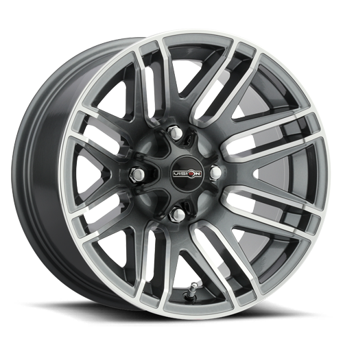14x8 Vision 112 Assault Gunmetal Machined Face 4x136 ET-10.2 Wheel Rim