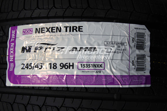 245/45R18 Nexen N Priz AH8 Tire(s) 96H BSW SL 245 45 18 2454518