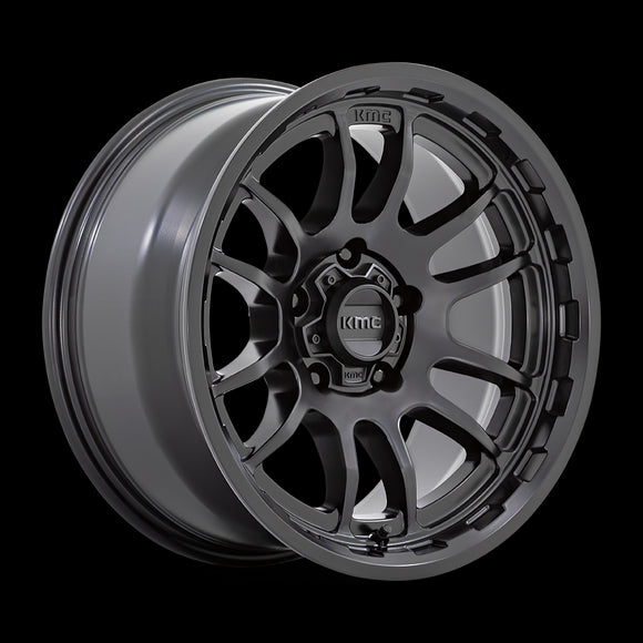 17X8.5 KMC KM727 WRATH Satin Black 6X139.7 ET-10 wheel/rim
