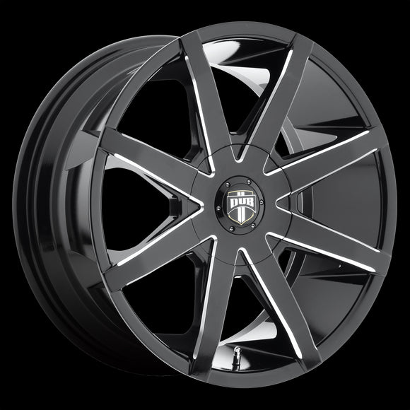 22x10 DUB Push Black Wheel/Rim 5X114.3 5-114.3 5x4.5 22-10