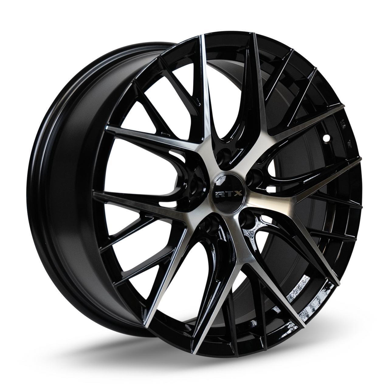 17x7.5 RTX Valkyrie Gloss Black Machined 5x114.3 ET40 wheel/rim