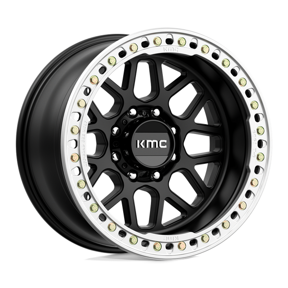 20X10 KMC KM235 Grenade CRAWL Beadlock Satin Black 8X165.1 ET-48 wheel/rim