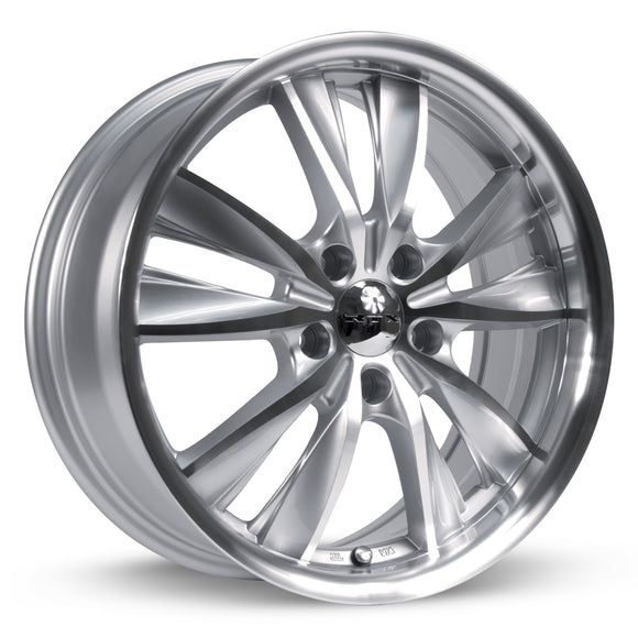 17x7 RTX Twist Silver Machined 5x114.3 ET40 wheel/rim