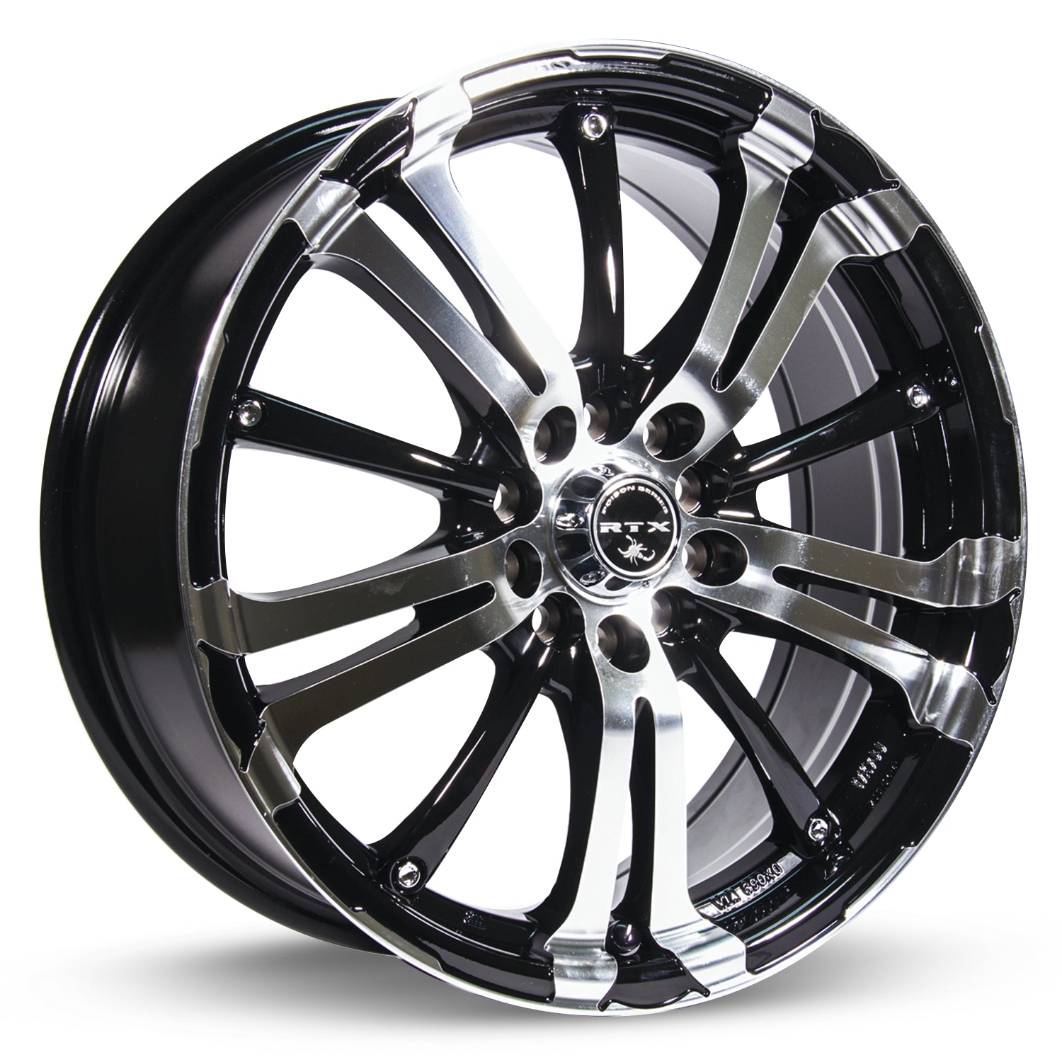 17x7 RTX Arsenic Black Machined 5x100/114.3 ET42 wheel/rim