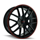 18x8 Touren TR60 Black-Red Wheel/Rim 5x115 3260-8818BR-3