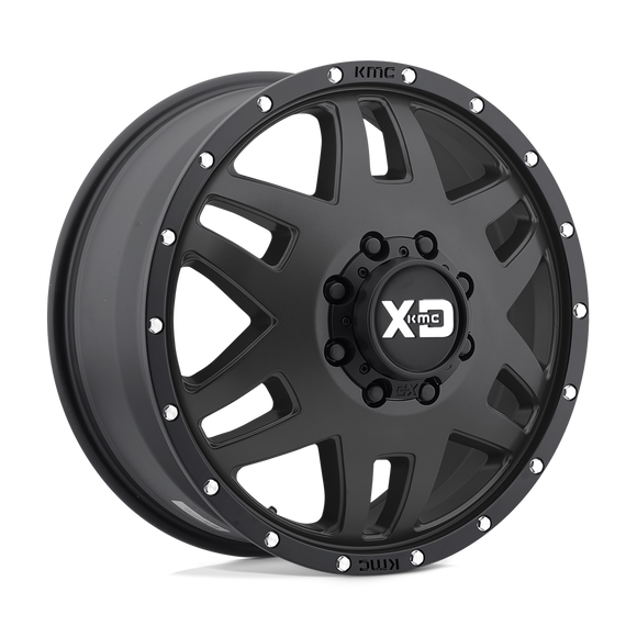 17X6.5 KMC XD Machete Dually Black Wheel/Rim 8x200 17-6.5 8-200 CB 142