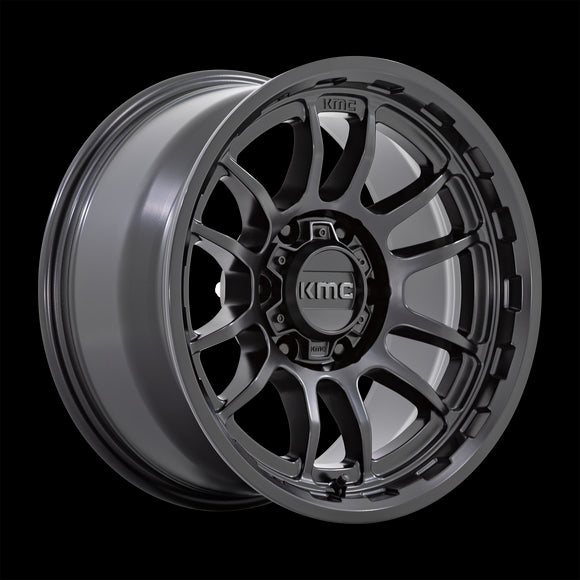 17X8.5 KMC KM727 WRATH Satin Black 6X139.7 ET-10 wheel/rim