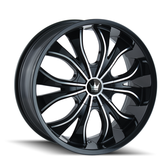 22X9.5 Mazzi Hustler Black-Gloss Wheel/Rim 5x127 342-22952B
