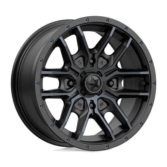 15X7 MSA OFFROAD WHEELS M43 FANG S-BLK TTCC 4X137 ET10 wheel/rim