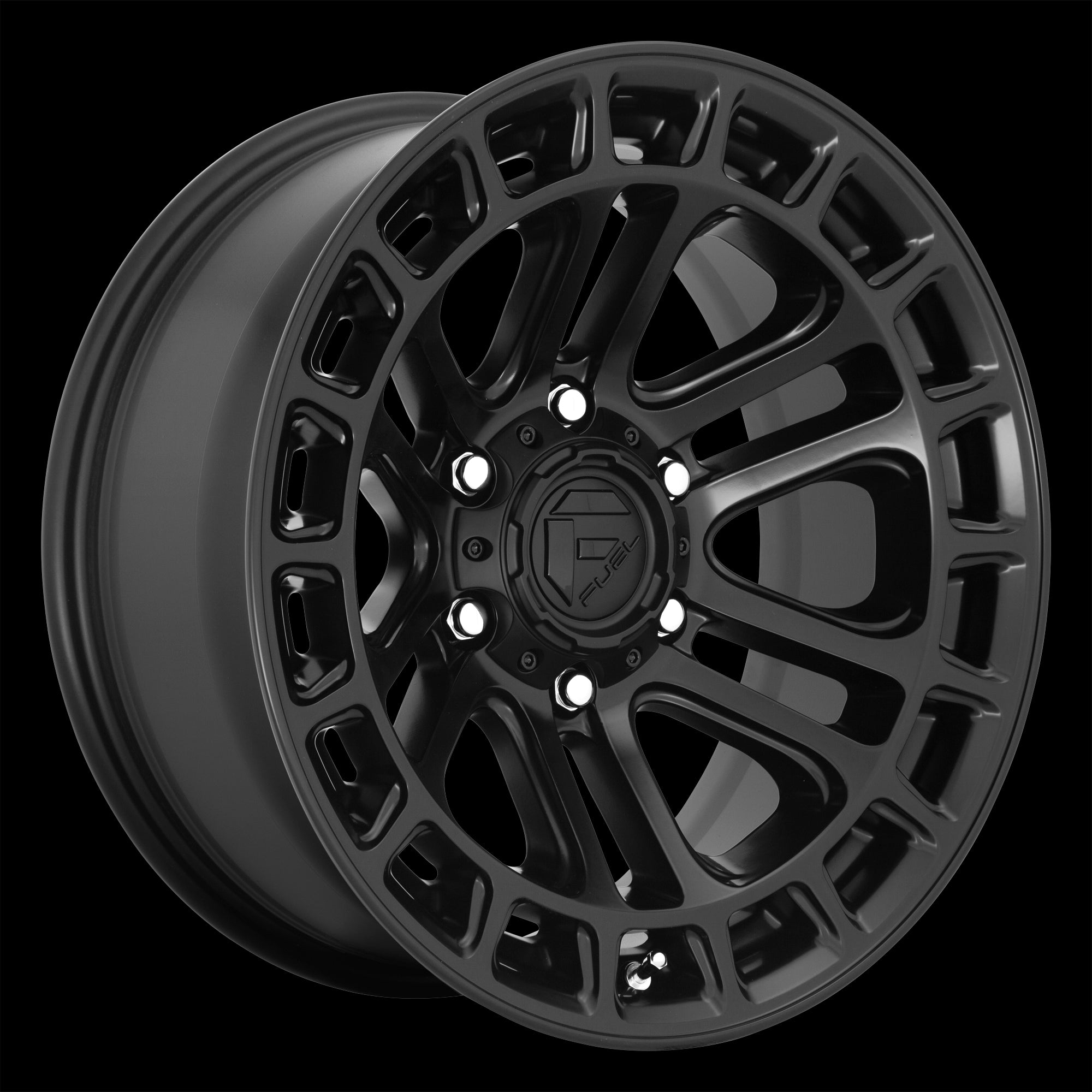 20X9 Fuel D718 HEATER Matte Black 6X139.7 ET1 wheel/rim