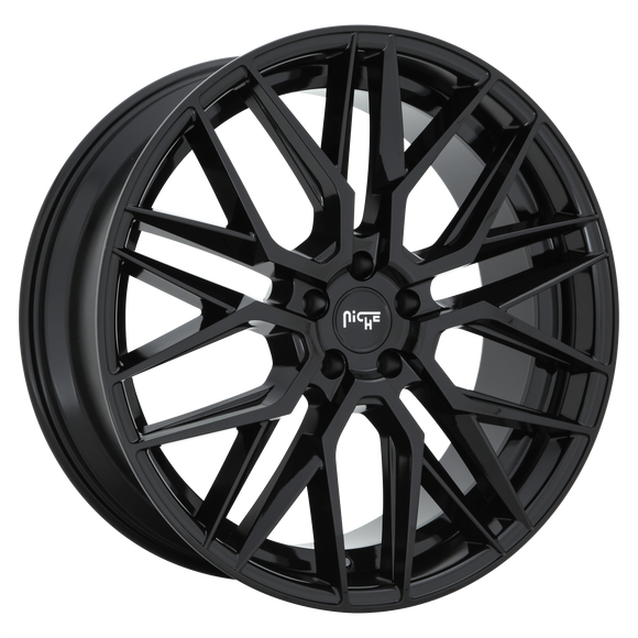 8.5x19 Niche Wheels M224 Gamma Gloss Black Wheel 5x120 ET35 CB72.56