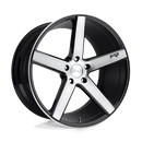 8.5x20 Niche Wheels M124 Milan Gloss Black Brushed Wheel 5x120 ET35 CB72.56-2