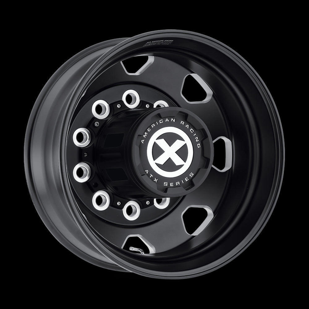 22.5X8.25 American Racing ATX AO401 OCTANE Black 10X285.75 ET-168 wheel