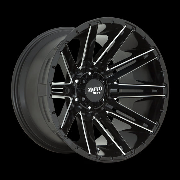22X10 Moto Metal MO998 KRAKEN Gloss Black Milled 6X135 ET-18 wheel/rim