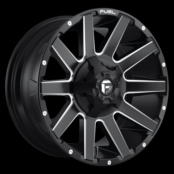 20X9 Fuel D616 Contra Matte Black Milled 6X135/6X139.7 ET2 wheel/rim