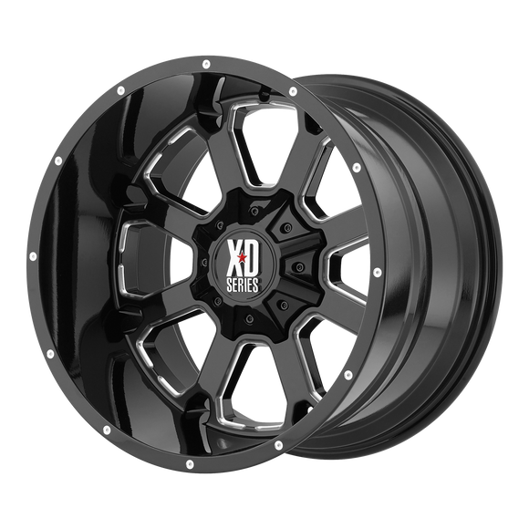 20X9 KMC XD Buck 25 Gloss Black Milled Wheel/Rim 5x127 20-9 5-127 ET0