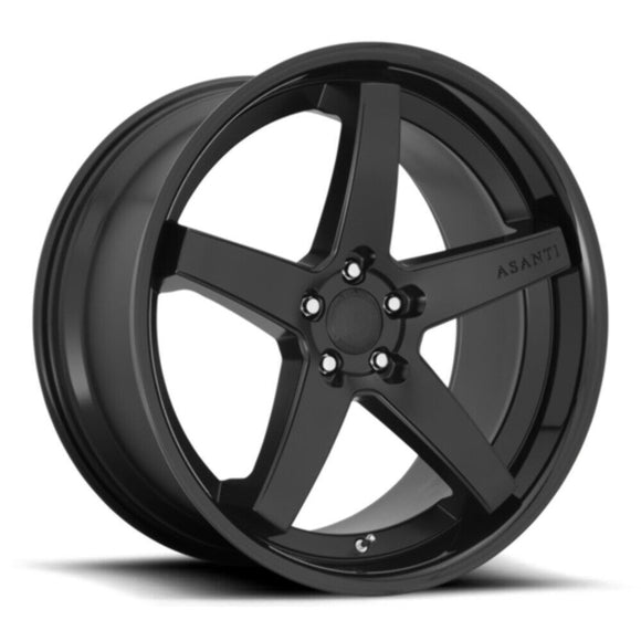 22X10.5 Asanti Black ABL31 Regal Satin Black Gloss Black Lip 5X112 ET35