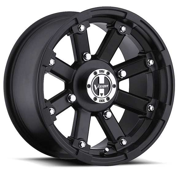 12x7 Vision 393 Lockout Matte Black 4x115 ET2.5 Wheel Rim