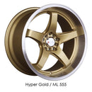 18x8.5 XXR 555 Hyper Gold / ML 5x100/114.3 ET35-1