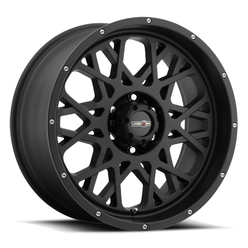 18x9 Vision 412 Rocker Satin Black Wheel 5x150 ET12 CB110.2