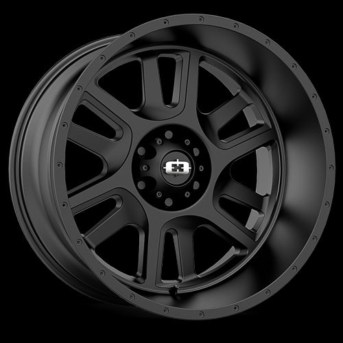 22x12 Vision 419 Split Satin Black 8x180 ET-51 Wheel Rim