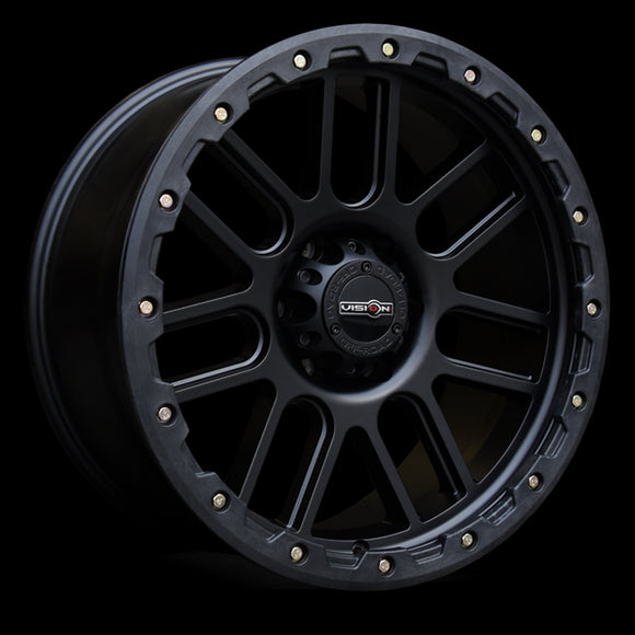 17x9 Vision 111 Nemesis Matte Black Wheel 6x139.7 ET-12 CB106.2