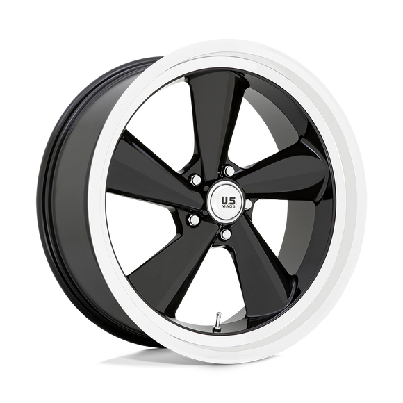 22X9 US Mag U136 TS Gloss Black With Diamond Cut Lip 5X127 ET15 wheel/rim