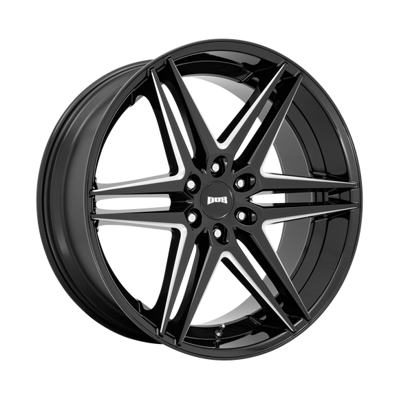 24X10 DUB S267 DIRTY DOG Glossy Black Milled 6X135 ET30 wheel/rim