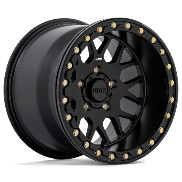 14X7 KMC ATV KS235 Grenade Beadlock Satin Black 4X137 ET10 wheel/rim