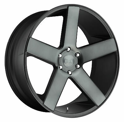 22x9.5 DUB Baller Black & Machined Wheel/Rim 5x115 5-115 22-9.5