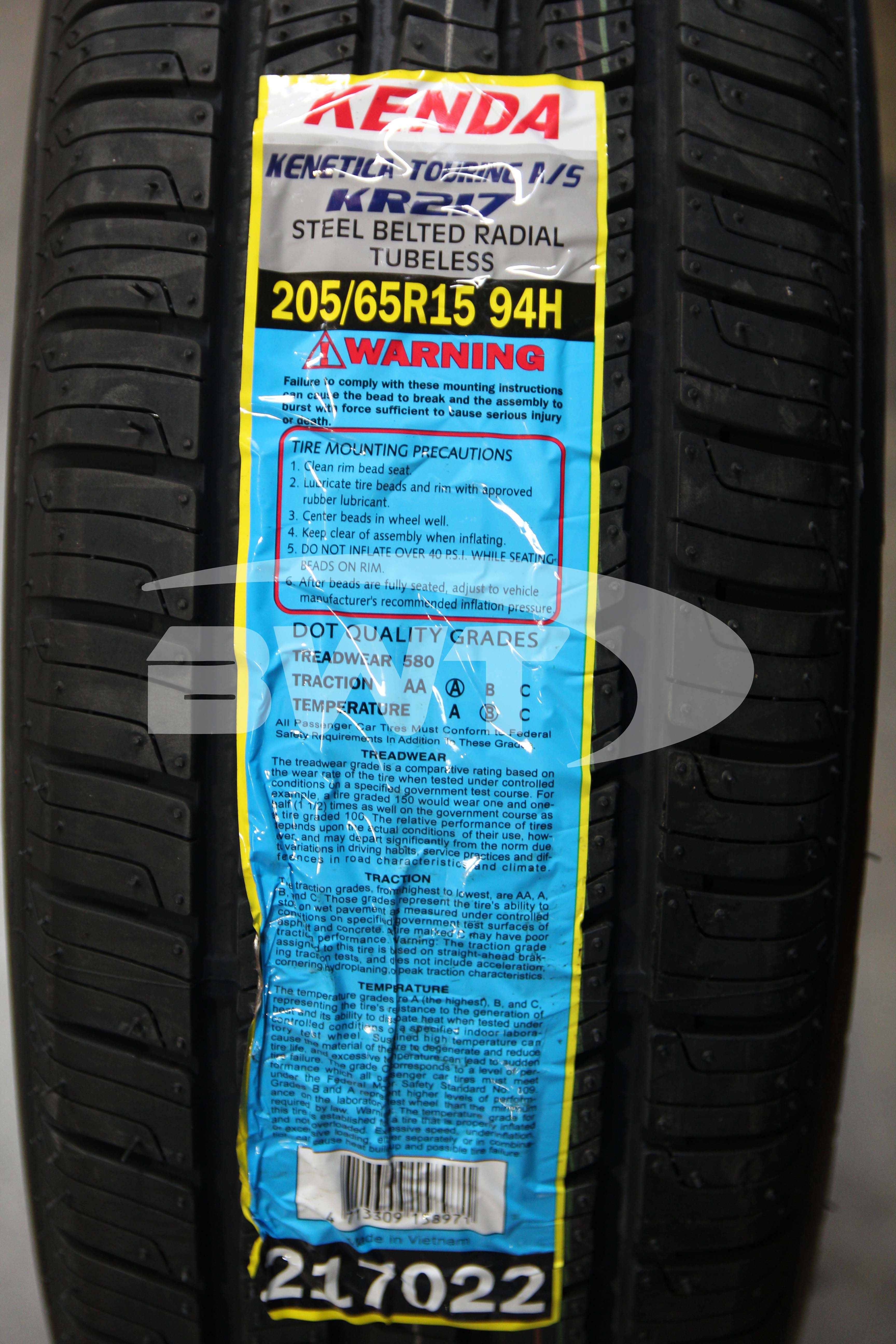 Kenda Kenetica Touring AS KR217 Tire(s) 205/65R15 94H SL 205/65-15 2056515