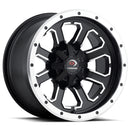 14x7 Vision 548 Commander Matte Black Machined Face 4x156 ET2.5 Wheel Rim-2