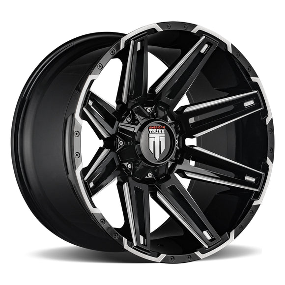 AMERICAN TRUXX BOOM AT1903 BLACK/MILLED 20X9 6-135 -12MM 106.1MM