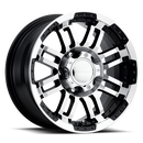 15x7.5 Vision 375 Warrior Black Machined 5x120.65 5x4.75 ET-12 Wheel Rim-1