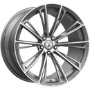 22X9 Asanti Black ABL30 Corona Titanium Brushed 5X112 ET32-2