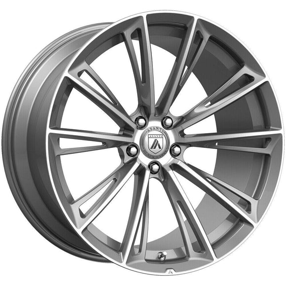 22X9 Asanti Black ABL30 Corona Titanium Brushed 5X112 ET32