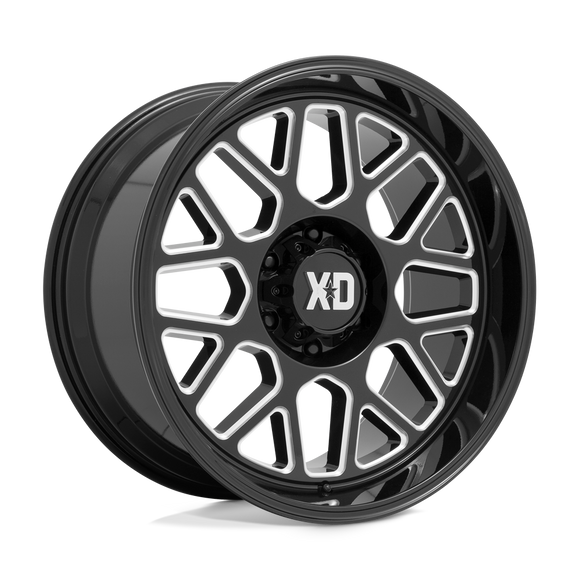 20X10 XD Series XD849 Grenade 2 Gloss Black Milled 8X180 ET-18 wheel/rim