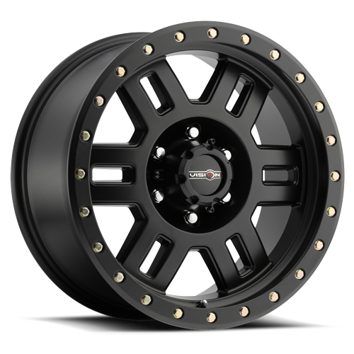18x9 Vision 398 Manx Matte Black Wheel 6x135 ET18 CB87.1