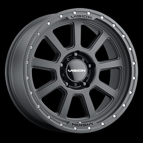 18x9 Vision 350 Ojos Satin Black Wheel 6x135 ET12 CB87.1