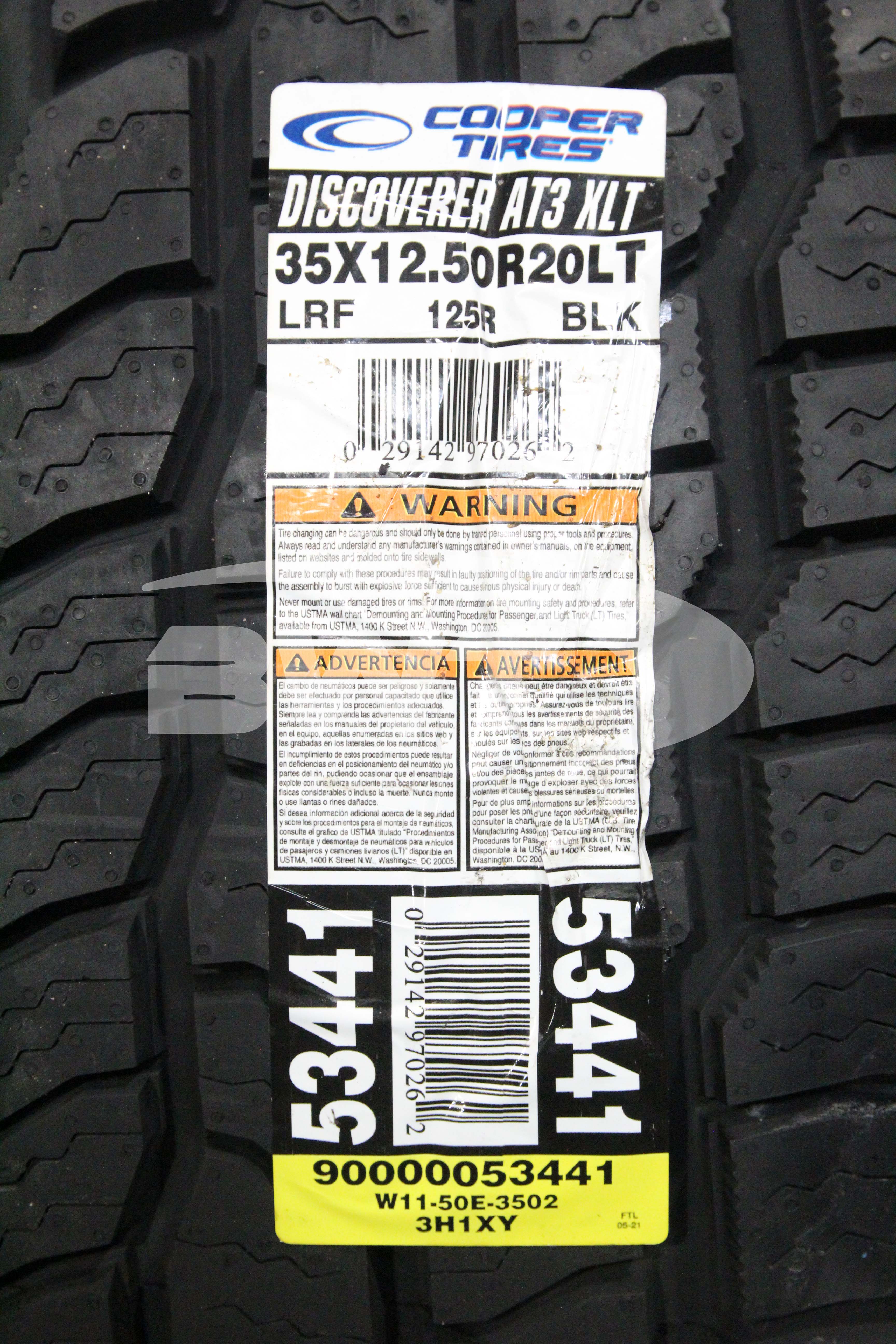 Cooper Discoverer AT3 XLT 35/12.5R20 125Q LRF BSW 35125020