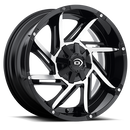 Vision 422 Prowler Gloss Black Machined Face 17X9 5x139.7 ET-12 wheel-1