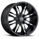 18x9 Vision 423 Manic Gloss Black Machined Face Wheel 8x165.1 ET-12 CB125.2-2