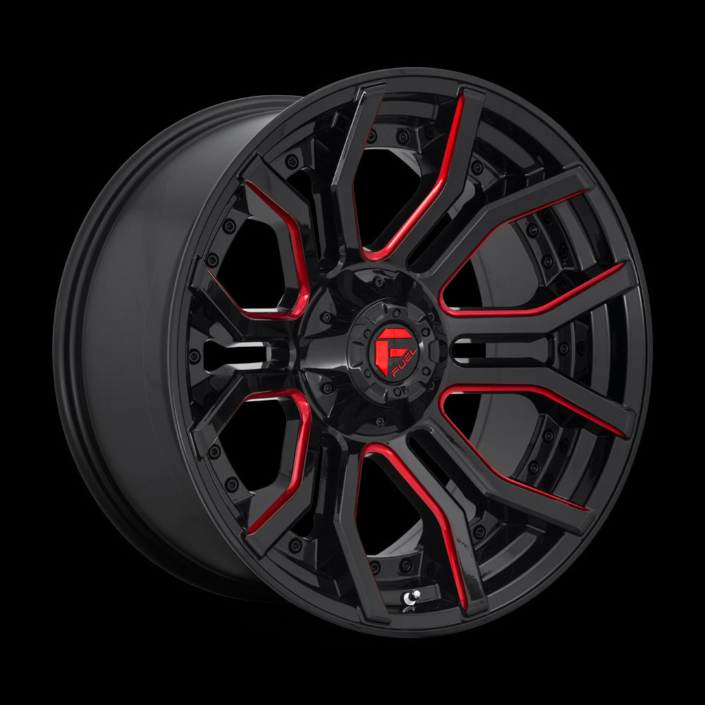 20X10 Fuel D712 RAGE Gloss Black-RTTC 6X135/6X139.7 ET-18 wheel/rim