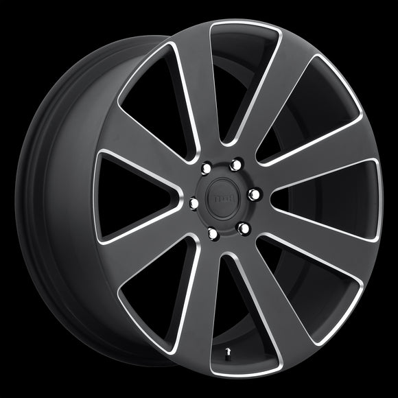 24x10 DUB 8-Ball Black & Milled Wheel/Rim 6x135 6-135 24-10