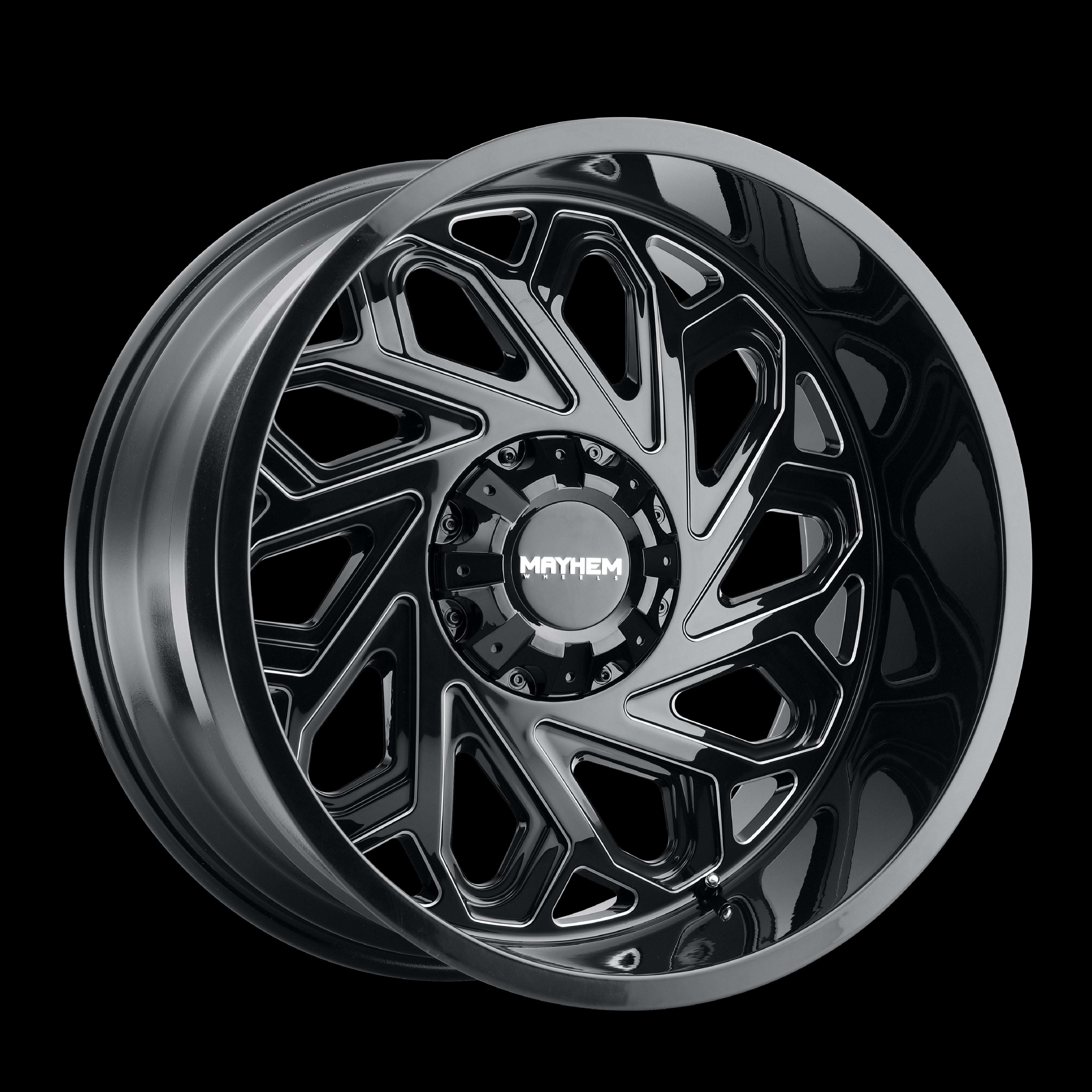 22X12 Mayhem Essex Black-Gloss Wheel/Rim 8x170 ET-51 8112-22270BM