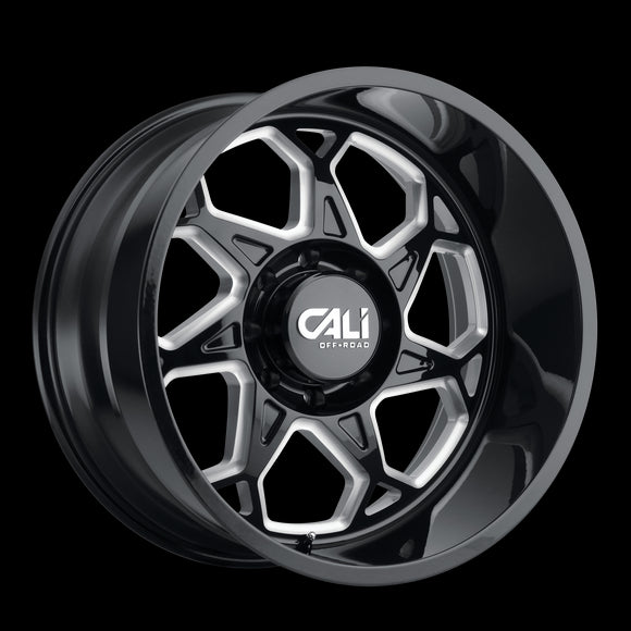 20X12 Cali Off-Road Sevenfold Black-Gloss Wheel/Rim 6x139.7 ET-51