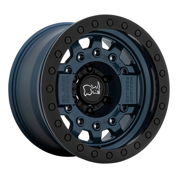 17X8.5 Black Rhino AVENGER Beadlock N-BLU BLK-HDW 6X139.7 ET-30 wheel/rim